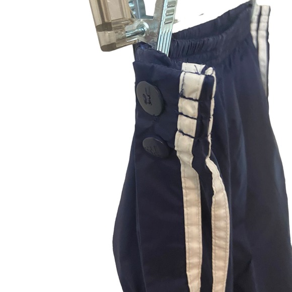 Adidas Vintage Windbreaker Track Pants Men M Jogger Blue Snap Button Legs Y2K - Picture 10 of 13
